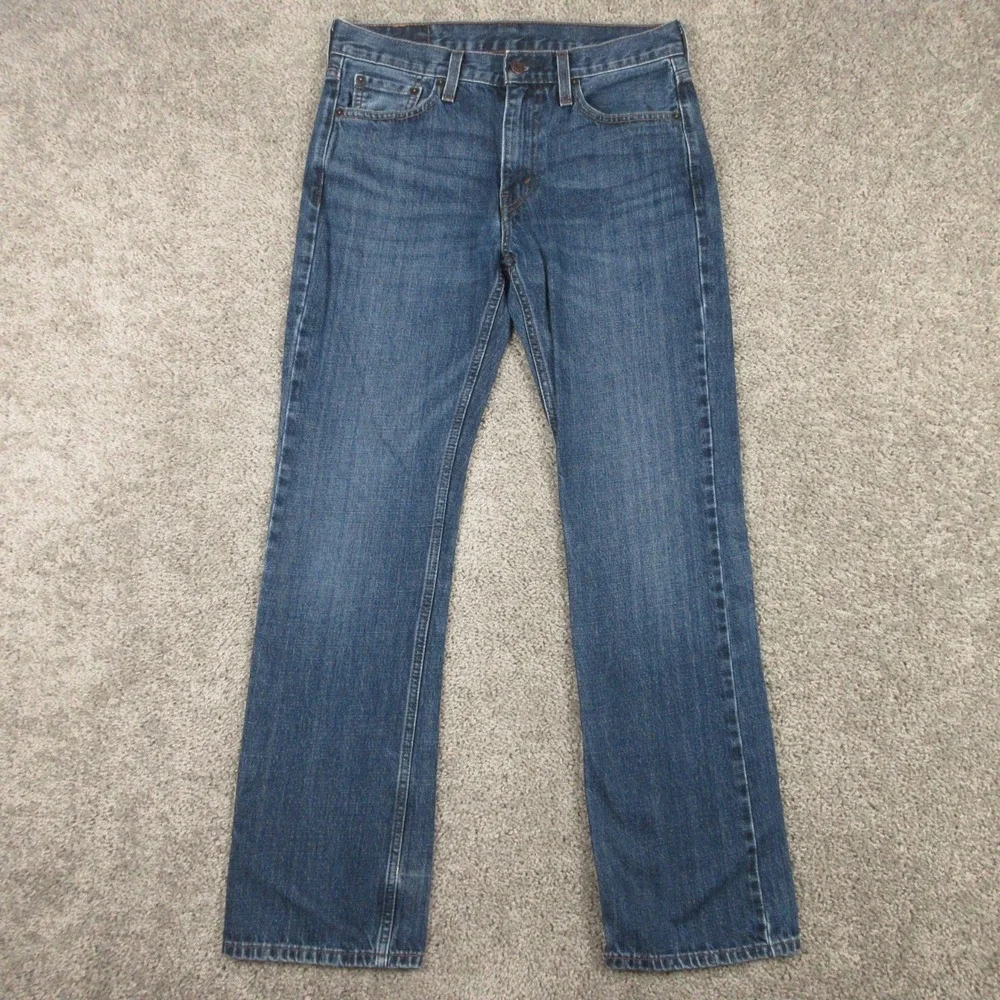 Levis Jeans Mens 30x32 Blue 527 Slim Bootcut Western Cowboy Rodeo Denim Pants